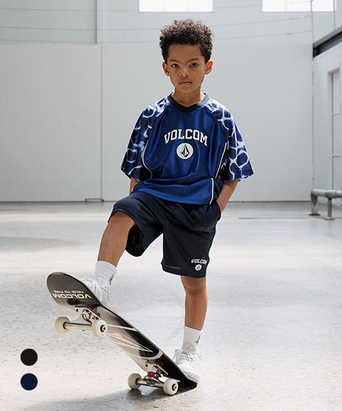 [볼컴키즈] 스포티 브이넥 하프 셋업 D5M006_네이비 120